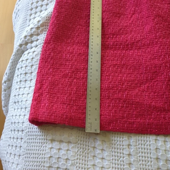 Alice + Olivia Clyde Tweed Boucle Shift A-line Dress Sleeveless Pink Sz 14 - Picture 7 of 12